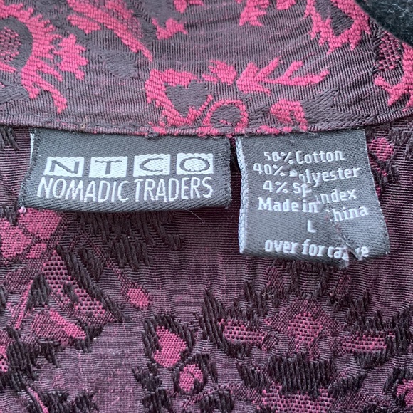 Nomadic traders Paisley coat black and wine red L - Picture 2 of 13